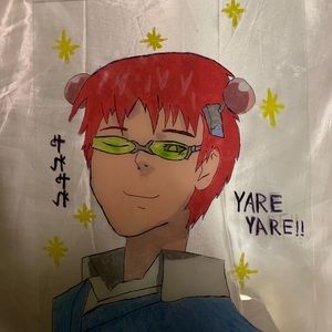 Anime hand painting on glass